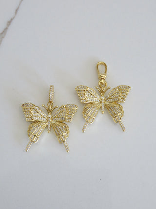 Spiritual Transformation- Monarch Butterfly Charm on Diamond Clasp