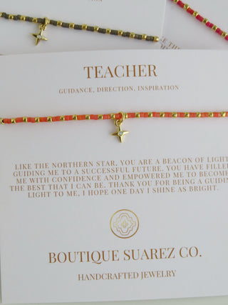 Ashlyn Teacher Bracelet - Guidance, Direction & Inspiration