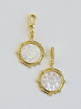 Celestial Perla Evil Eye Medallion with Hinged Clasp