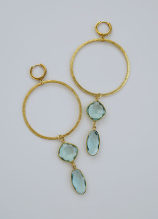 Palm Beach Crystal Hoop Earrings