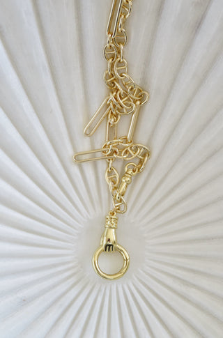 Sanxenxo Hamsa Double Clasp Necklace