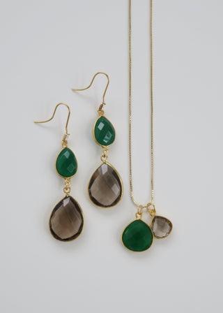 Topaz and Green Quartz Crystal Collection