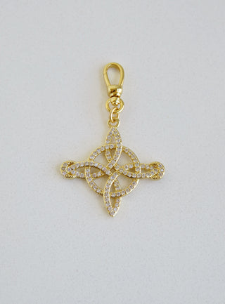 Diamond Celtic Knot Pendant with Swivel Clasp