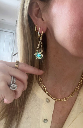 Crystal Chain Earrings