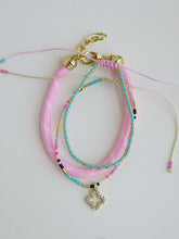 Load image into Gallery viewer, Pink Clover - Beaded Wrist Stack