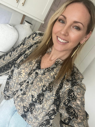 Feathered Blue Topaz Crystal Earrings