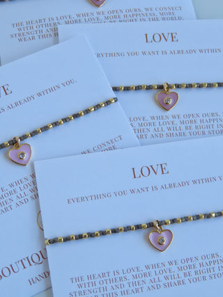 Ashlyn Lavender Heart Bracelet - Love