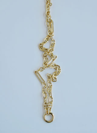 Sanxenxo Charm Holder Mixed Link Necklace - Clicker Clasp - add charms