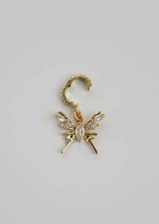 Butterfly & Bee Charm on Diamond Clasp