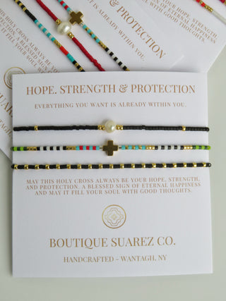 Peace & Protection - Pearl Bracelet Stacks