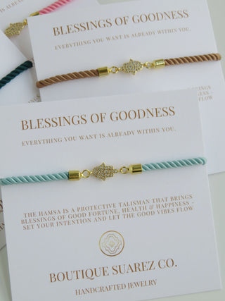 Petite Hamsa Bracelet - Blessings of Goodness