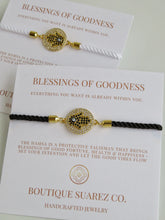 Load image into Gallery viewer, Beatrice Black Hamsa Bracelet - Blessings Of Goodness