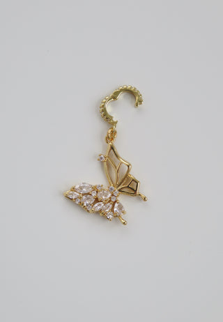 Butterfly & Bee Charm on Diamond Clasp