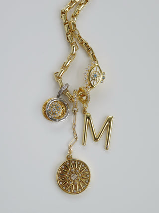 Celestial Protection Monogram Charm Necklace