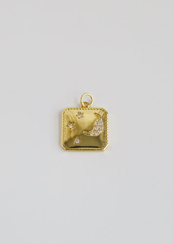 Celestial Domed Star & Moon Pendant