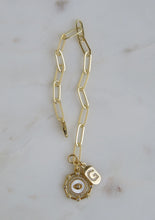 Load image into Gallery viewer, Celestial Evil Eye &amp; Diamond Initial Tag Bracelet - Clip Link