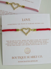 Load image into Gallery viewer, Beatrice Heart Slider Bracelet - Love