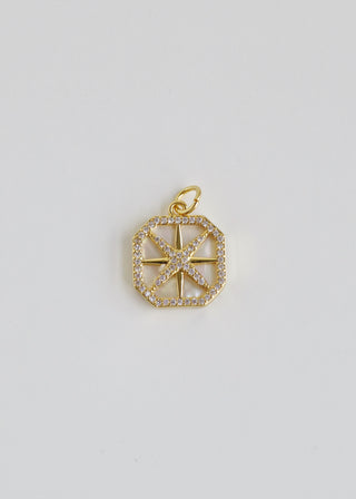Diamond Pearl Northern Star Charm
