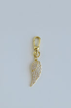 Load image into Gallery viewer, Diamond Angel Wing Charm with Swivel Clasp