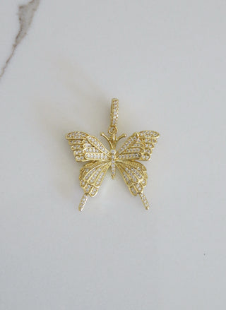 Spiritual Transformation- Monarch Butterfly Charm on Diamond Clasp