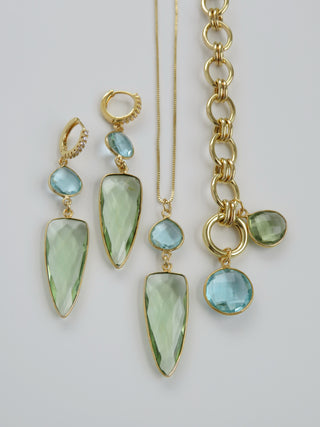 Peridot Blue Topaz Crystal Collection