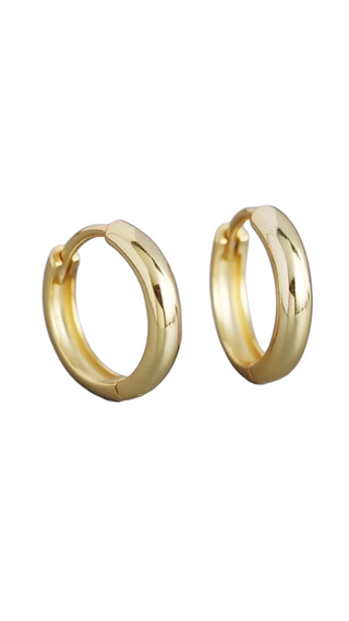 Classic Mini Gold Hoops - Sterling Silver