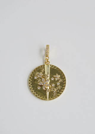 Renew & Thrive Charm on Diamond Hinged Clasp - Flower