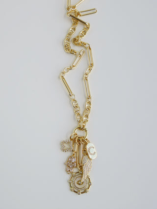 Love & Divine Guidance Charm Cluster Necklace - Sanxenxo Link
