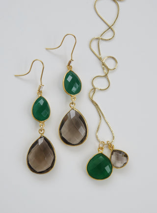 Topaz and Green Quartz Crystal Collection