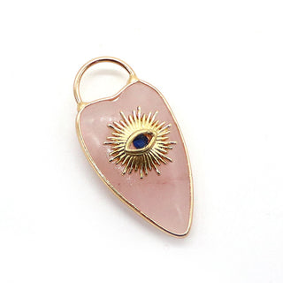 Heart Shaped Crystal Evil Eye Sun Charm