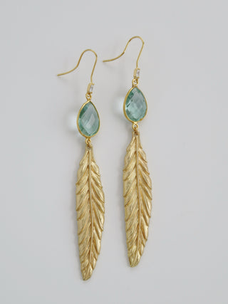 Feathered Crystal Earrings
