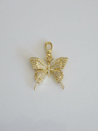 Spiritual Transformation- Monarch Butterfly Charm on Diamond Clasp