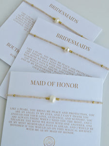 Bridesmaids & Maid of Honor - Pearl Bracelet