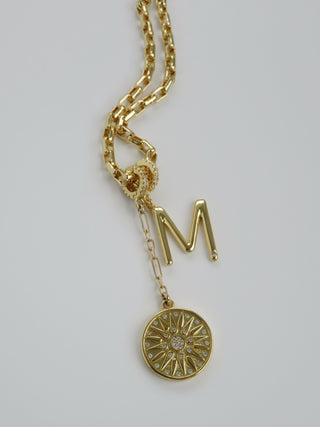 Celestial Protection Monogram Charm Necklace