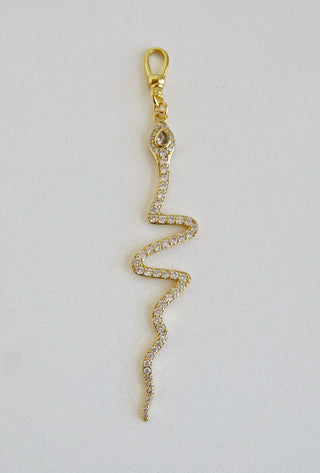 Diamond Serpent Charm on swivel clasp