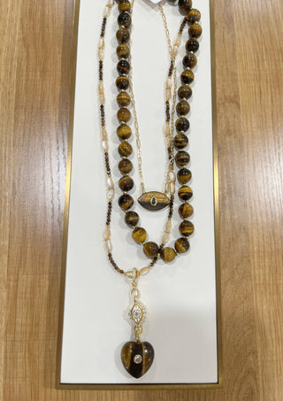 Tigers Eye Necklace Stack