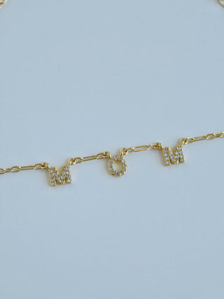 Personalized with Diamonds Necklace - Petite Figaro Chain