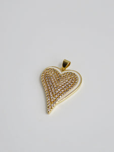 Diamond Enamel Heart Pendant