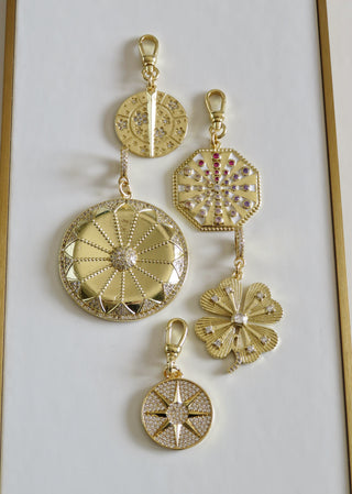 Colorful Octogan Pendant on Swivel Clasp