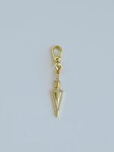 Load image into Gallery viewer, Diamond Arrowhead Charm on swivel clasp