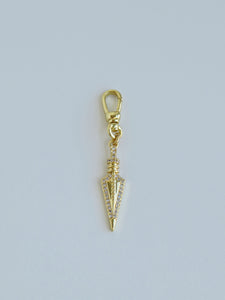 Diamond Arrowhead Charm on swivel clasp