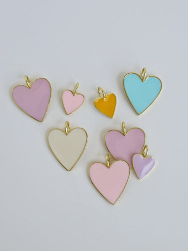 Enamel & Gold Heart Pendant