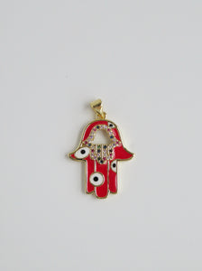 Red Hamsa Pendant