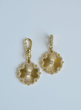 Diamond Flower - Hinged Clasp Charm
