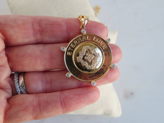 Eternal Love Medallion - 14k Gold & 14k - trademark design