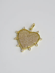 Radiant Diamond Heart Pendant