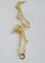 Load image into Gallery viewer, Figaro Charm Holder Necklace - Push In Clasp