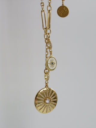 Hilda Evil Eye Charm on Diamond Clasp