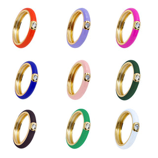 Skylar Diamond Enamel Rings