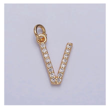 Load image into Gallery viewer, 15mm Floating Diamond Initial - 4mm Jump Ring